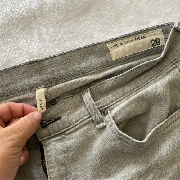 rag & bone The Dre Jeans in Aged Grey - Picture 5 of 9